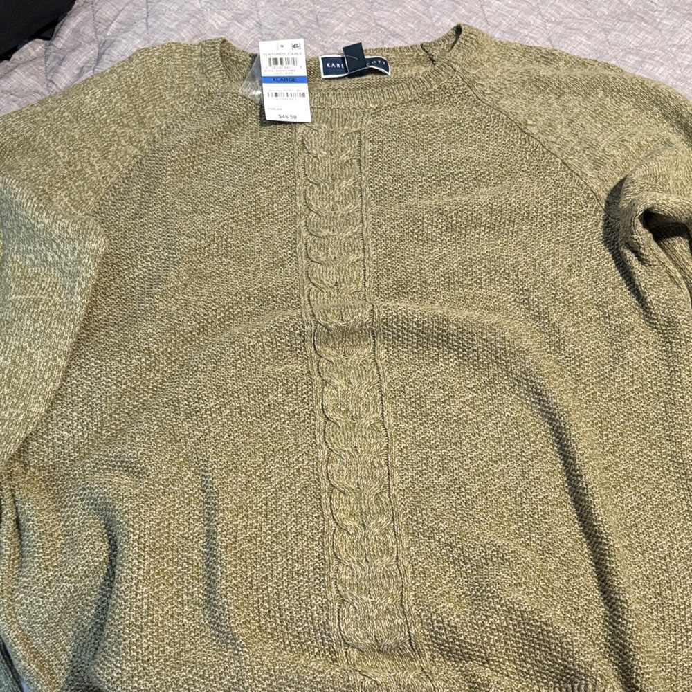 Karen Scott Women's Olive Crewneck Sweater